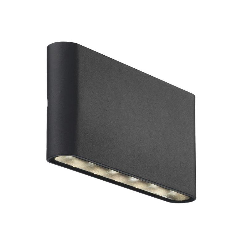 Flache LED-Außenwandleuchte schwarz Superschlankes Design
